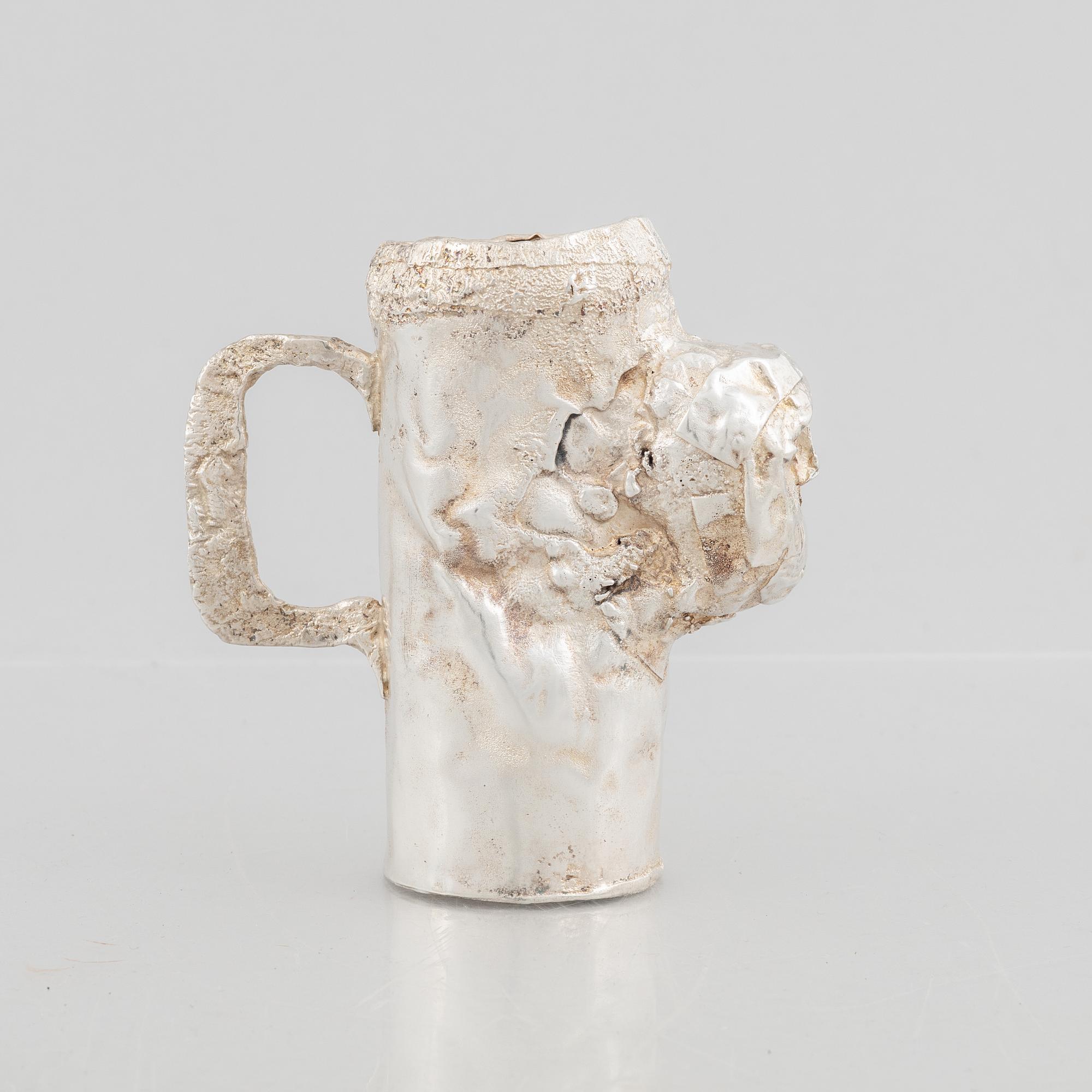 A silver vase, mark of Lars Arby, Gothenburg, Sweden 1975.