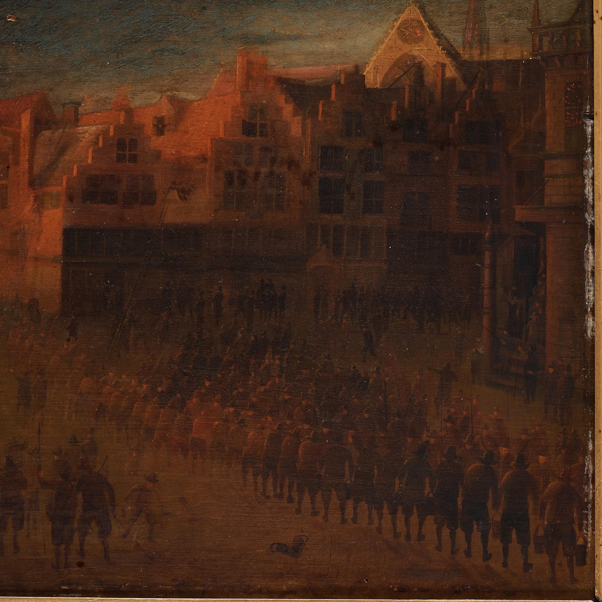 Egbert Lievensz van der Poel Tillskriven, "Eldsvåda om natten i en stad".