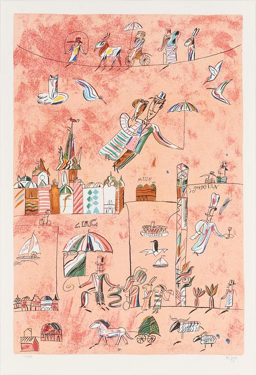 MADELEINE PYK, färglitografi, signerad och numrerad 113/380.