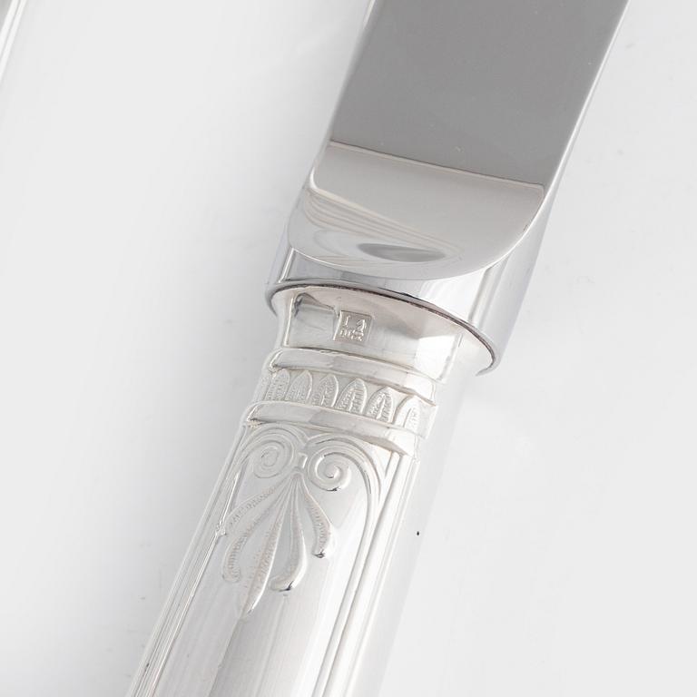 Christofle, a silver plated cutlery, model 'Malmaison' (55 pieces).