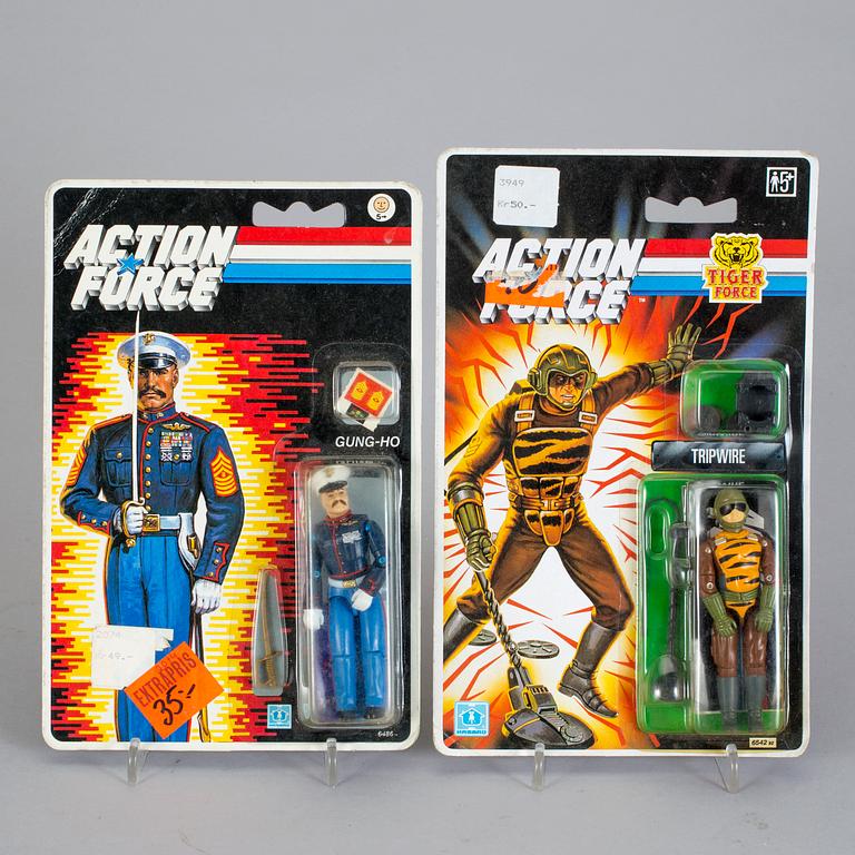 ACTION FORCE / GI JOE, 4 stycken actionfigurer i förpackning, Hasbro, 1988-89.