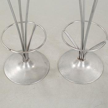 A pir of "FL 9511" bar stools, designed by Piet Hein for fritz Hansen, 20th century.