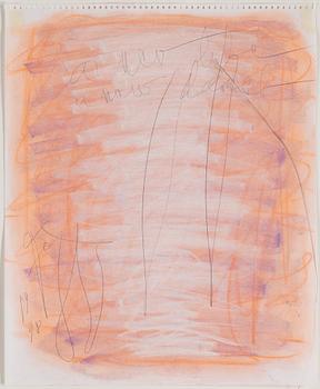 EDDIE FIGGE, pastel and assemblage, signed and dated 1998.