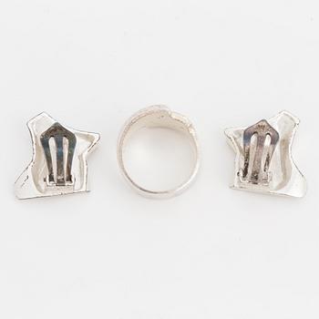 BJÖRN WECKSTRÖM, Ring and a pair of earrings, Lapponia.