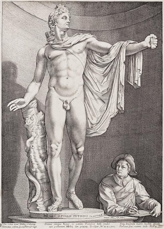 Hendrick Goltzius, "Apollo Belvedere" (Apollo Pythius).