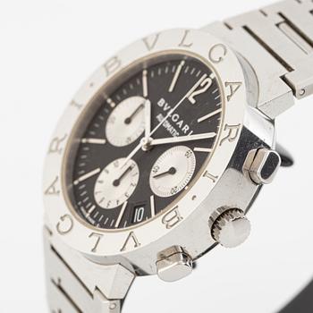 Bulgari, chronograph, wristwatch, 38 mm.