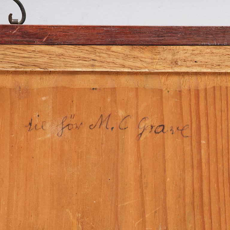 A Chinese reverse glass painting, Qing dynasty, 18th century.