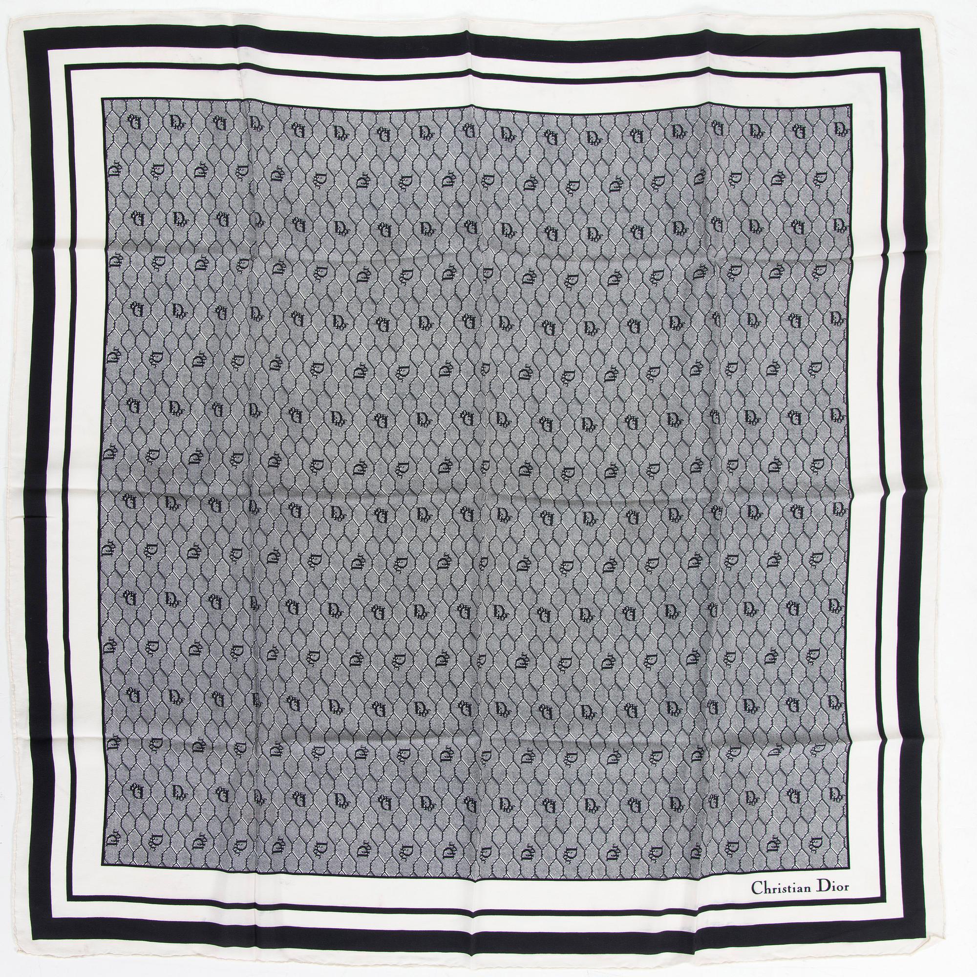 Christian Dior, a silk scarf.