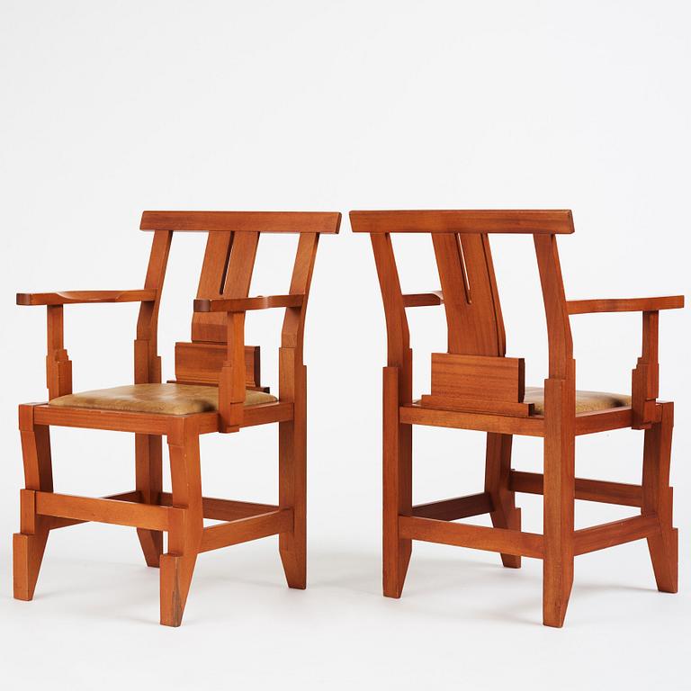 John Kandell, a set of six "Solitär" chairs, Källemo, Värnamo post 1985.