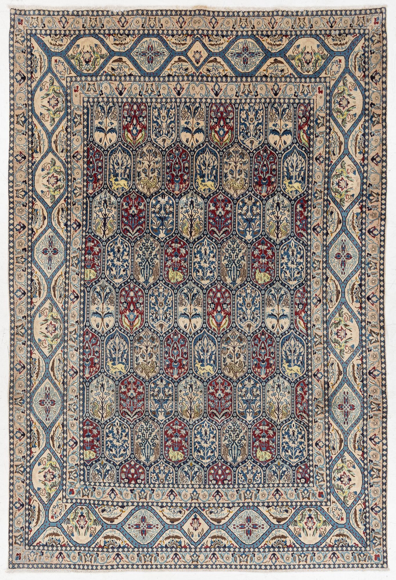 Carpet, Nain, approx. 288 x 195 cm.