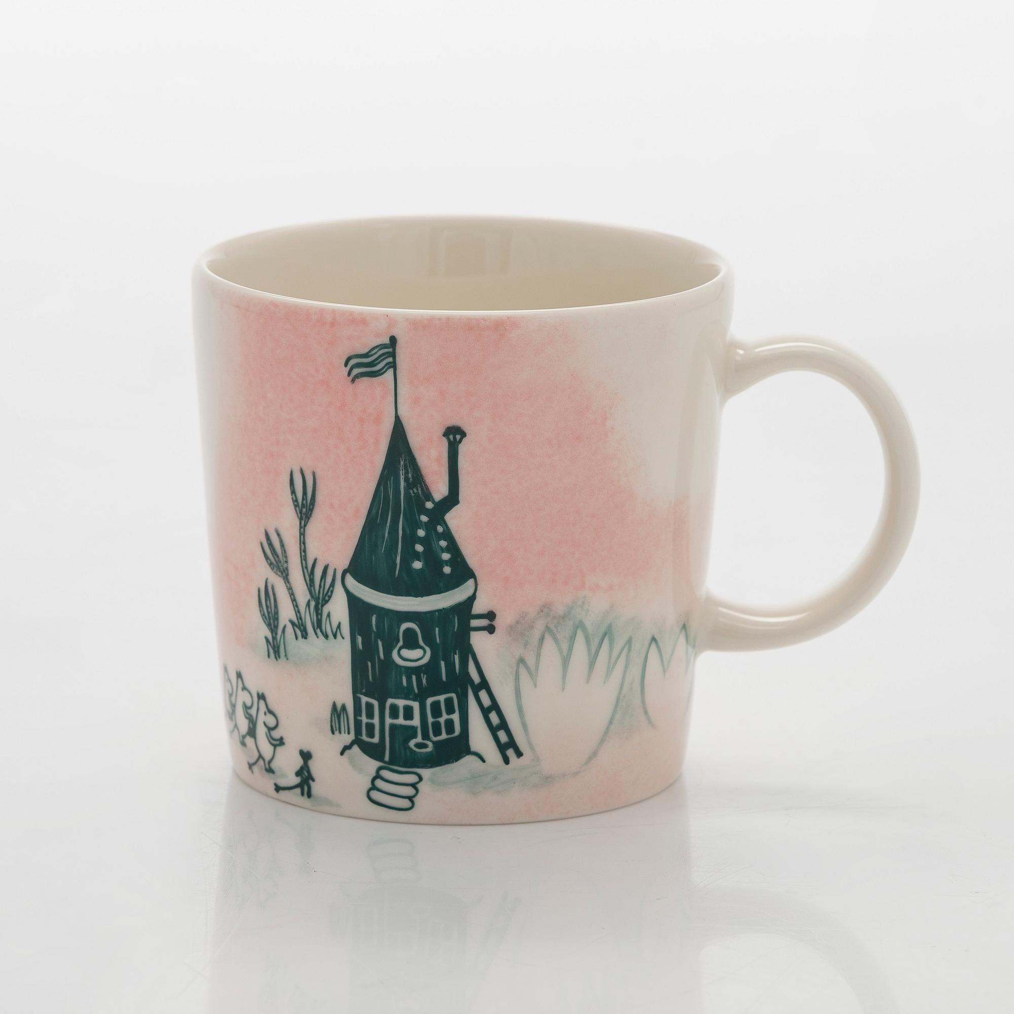 A porcelain Moomin 80 anniversary mug, 'Home', Moomin Characters, Arabia 2025, numbered 80.
