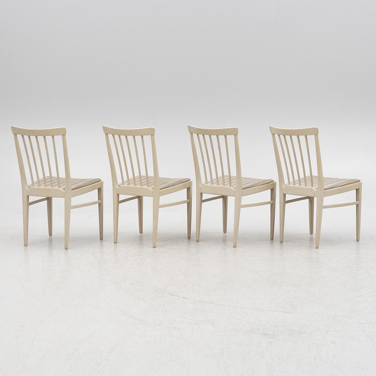 Carl Malmsten, a set of four 'Herrgården' chairs, Bodafors, second half of the 20th century.