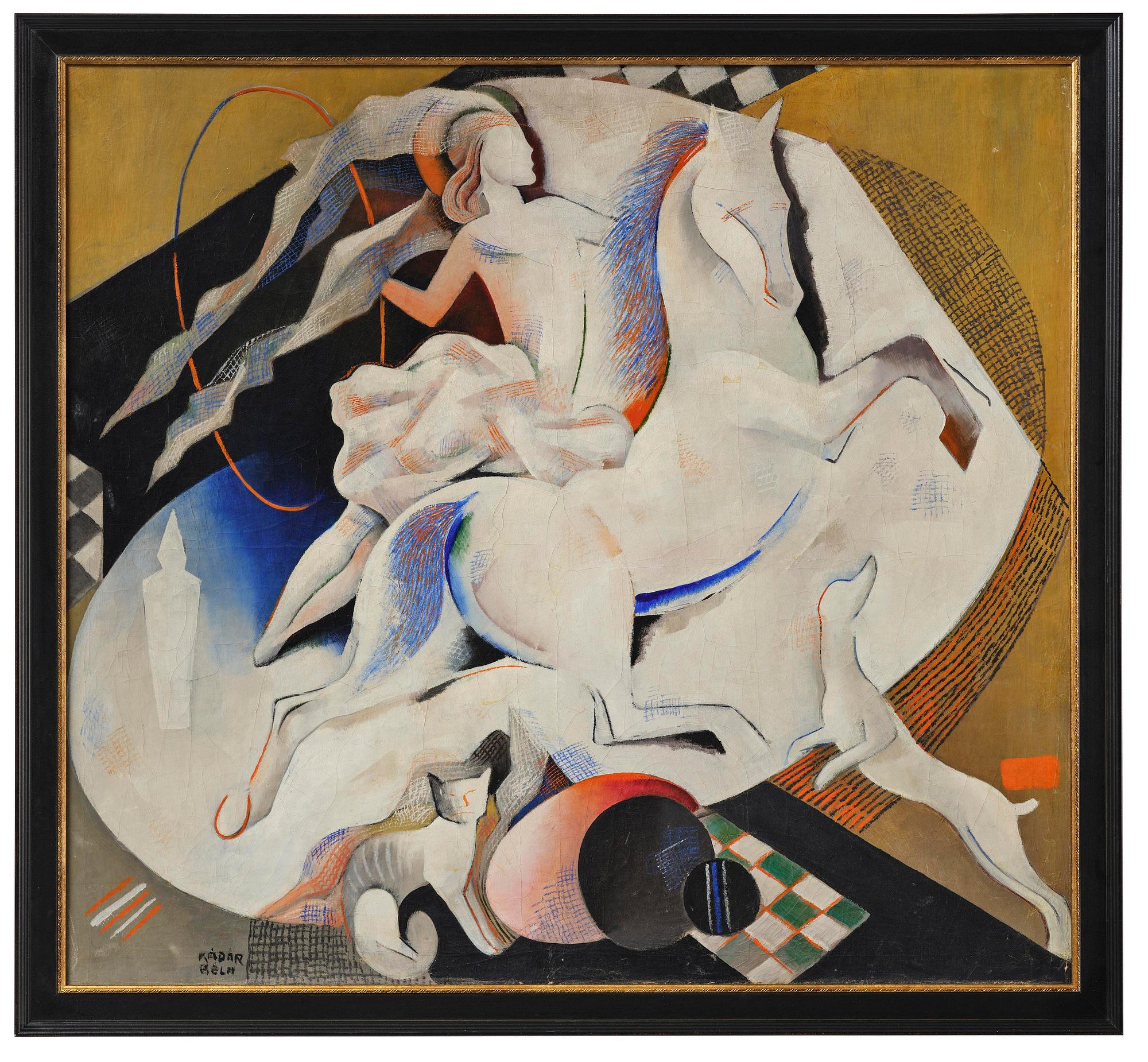 Béla Kádár, Ballerina on a white horse.