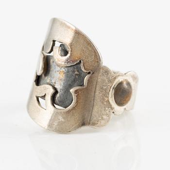 Jan-Christer Lundqvist, ring, sterling silver, Skövde 1997.