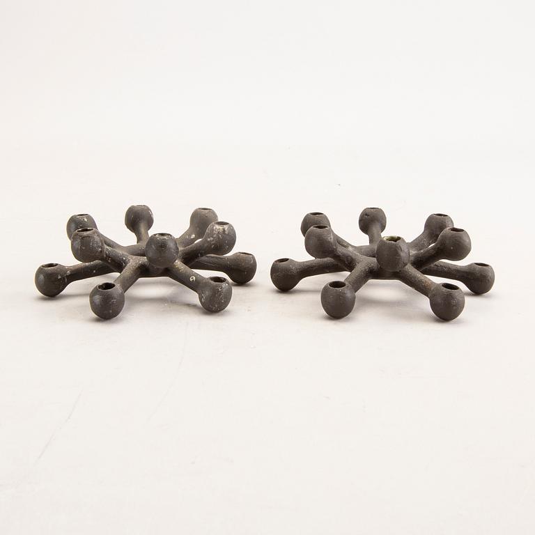 Jens Quistgaard, candle holder, 9 pcs, second half of the 20th century.