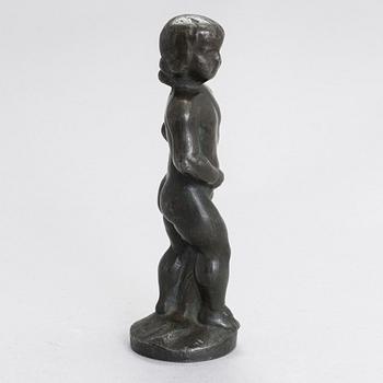 Hjalmar Stenholm, pronssiveistos, signeerattu.