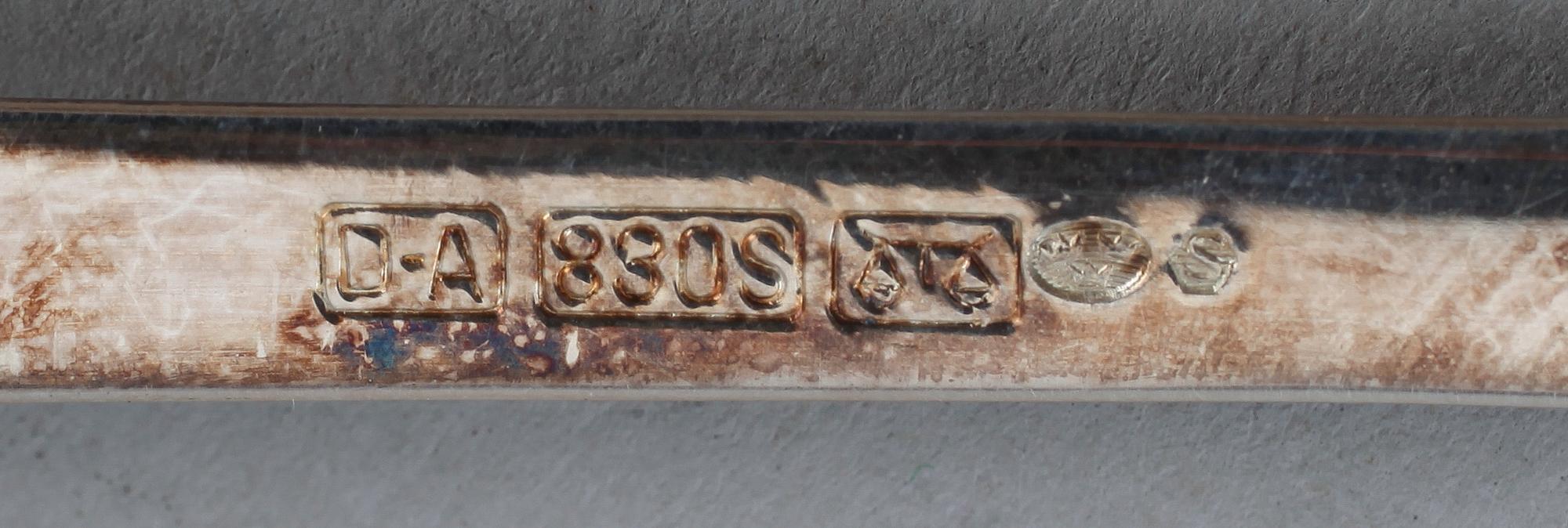 BESTICK, 20 delar, silver, David Andersen, Norge, 1900-talets andra hälft. Vikt ca 430 g.