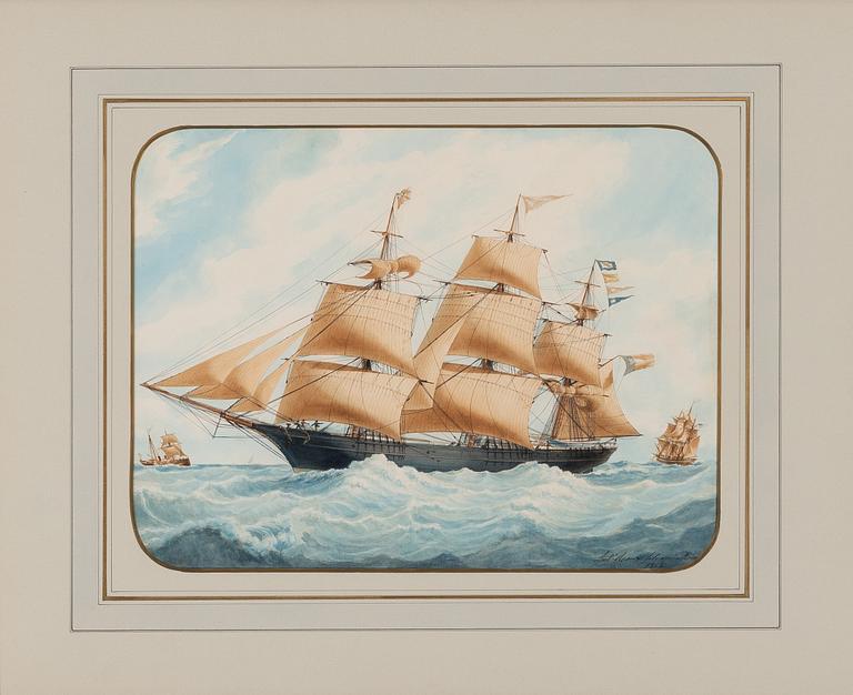 Mathieu-Antoine Roux, The full-rigged ship "Irma" off Le Havre.