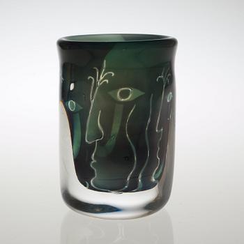 An Ingeborg Lundin 'Ariel' glass vase, Orrefors 1970.