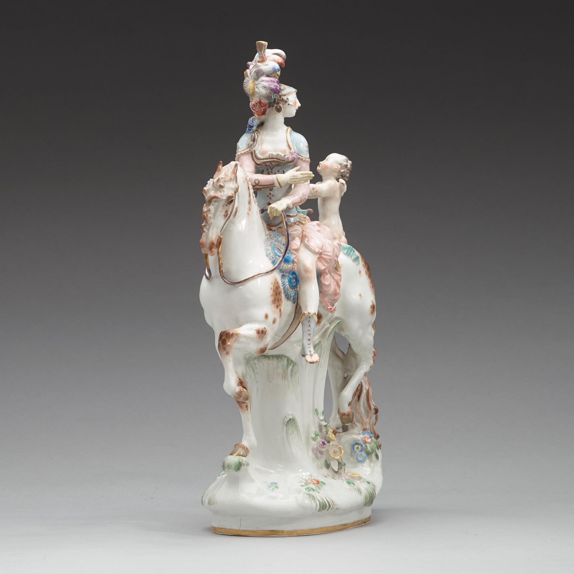 A Meissen figure of 'Amazone mit Amor', 20th Century.