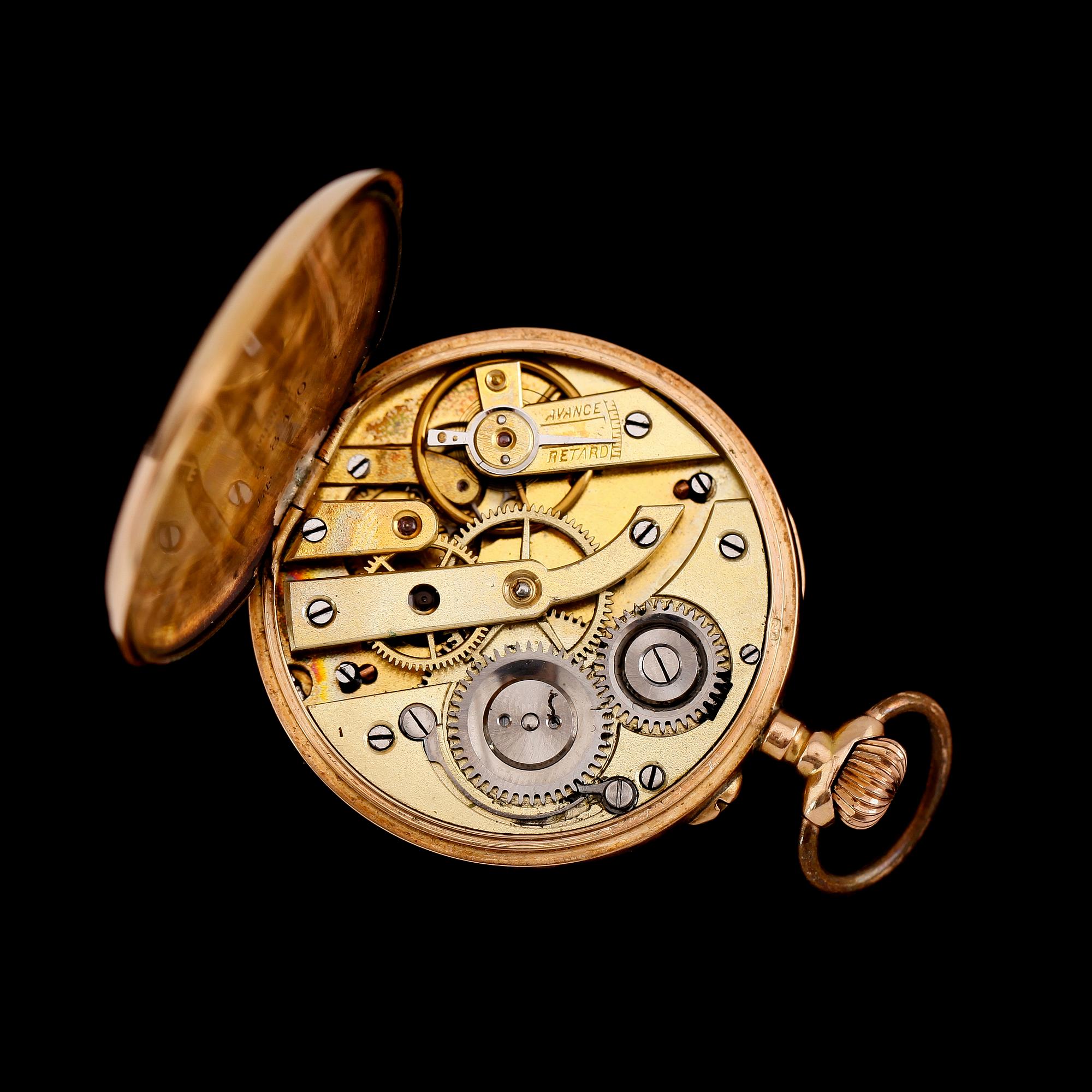 FICKUR, 14 k guld, 1900-talets första hälft.