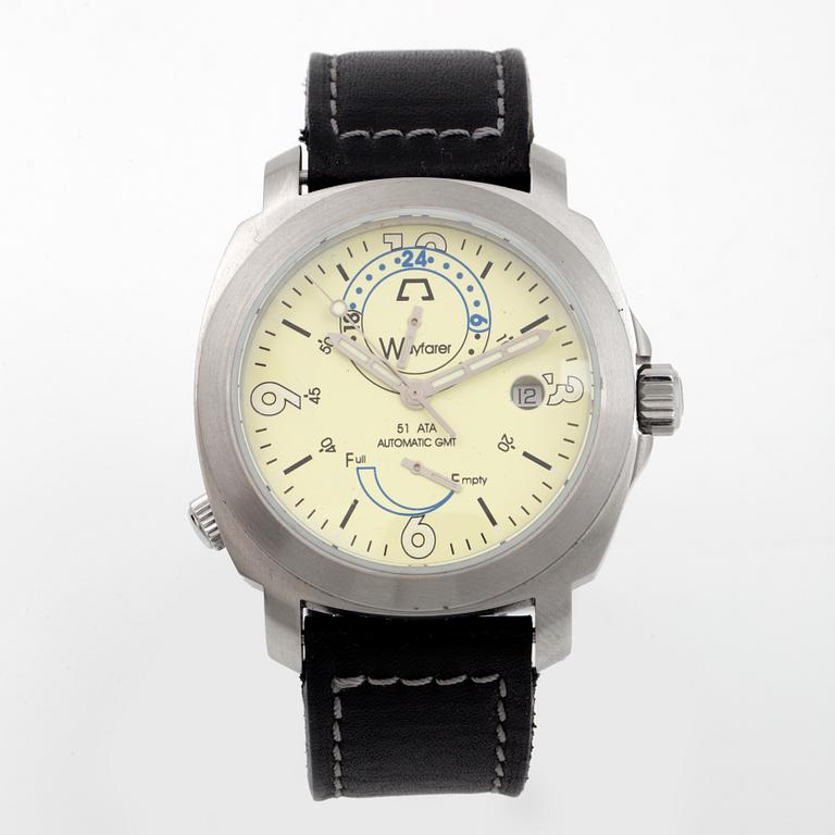 ANONIMO, Opera Meccana, Wayfarer GMT 51 ATA, wristwatch, 42,5 mm.