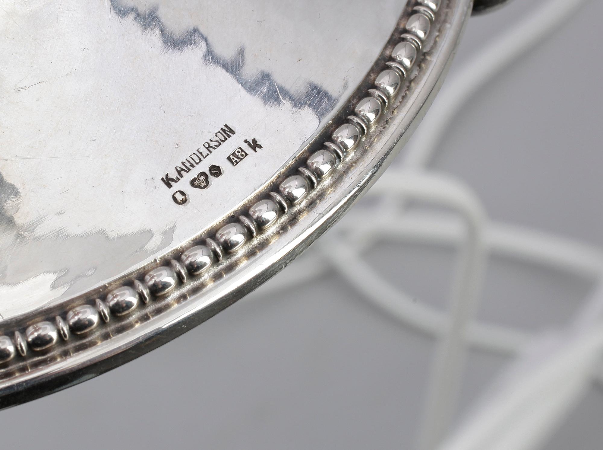 BORDSLAMPA, silver, K Anderson, Stockholm 1927.