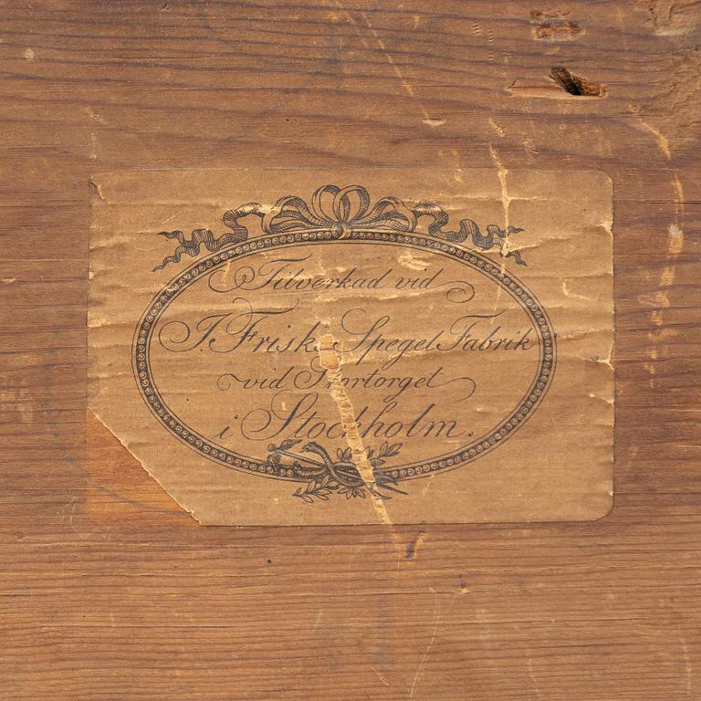 Mirror, by Jonas Frisk (mirror manufacturer in Stockholm 1805-1824), Empire.