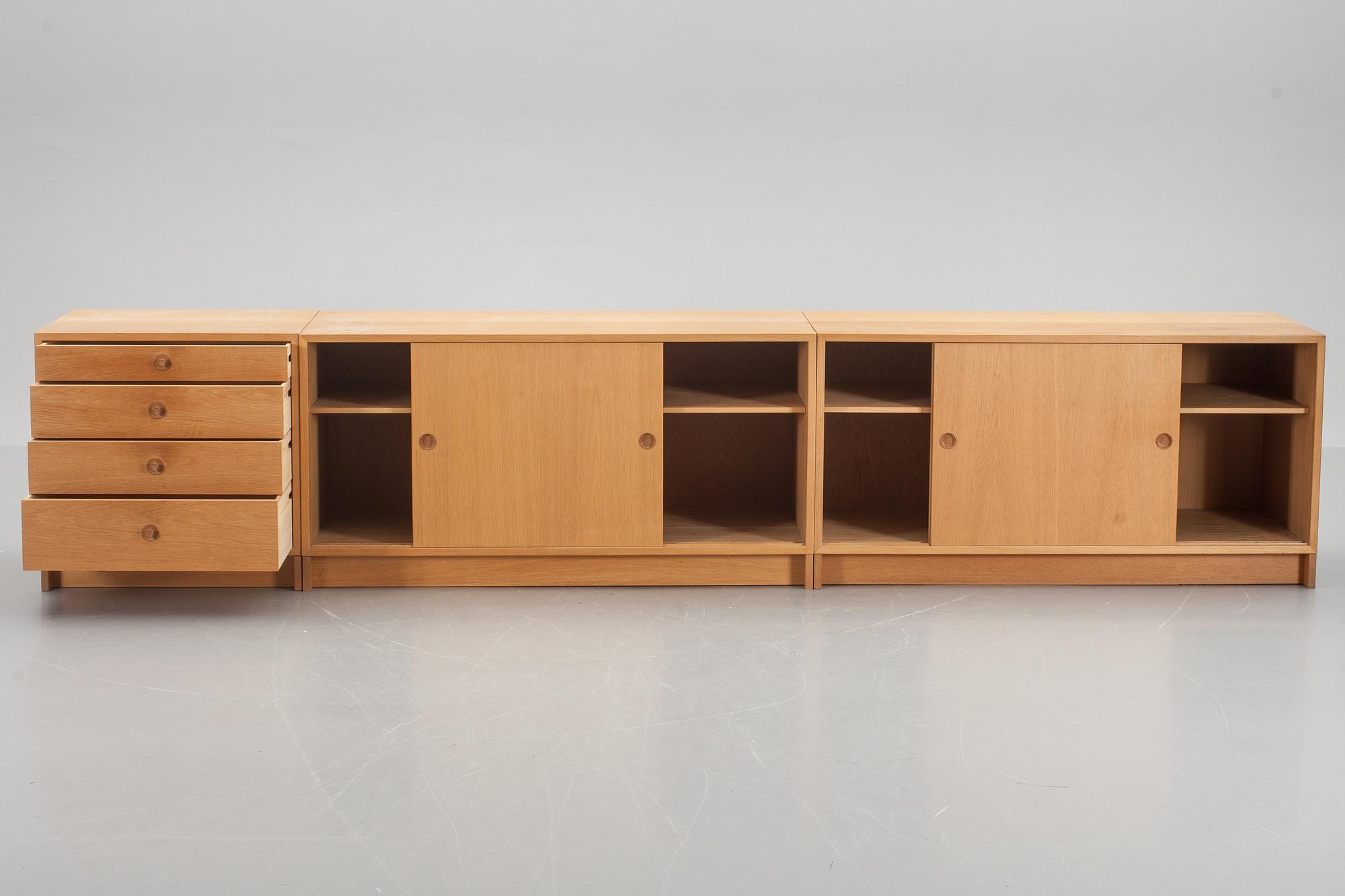 SIDEBOARD samt HURTS, 3 st, "Öresund", Börge Mogensen, Karl Andersson & Söner, 1900-talets andra hälft.
