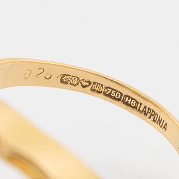 Ring, Lapponia, 18K guld med briljantslipade diamanter.