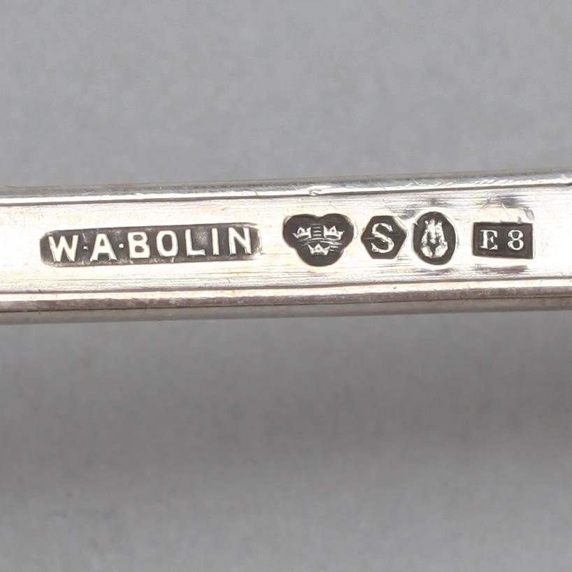 BESTICKSERVIS, 92 delar, silver, W.A Bolin, Stockholm, bland annat 1952. Total vikt ca 2189g.