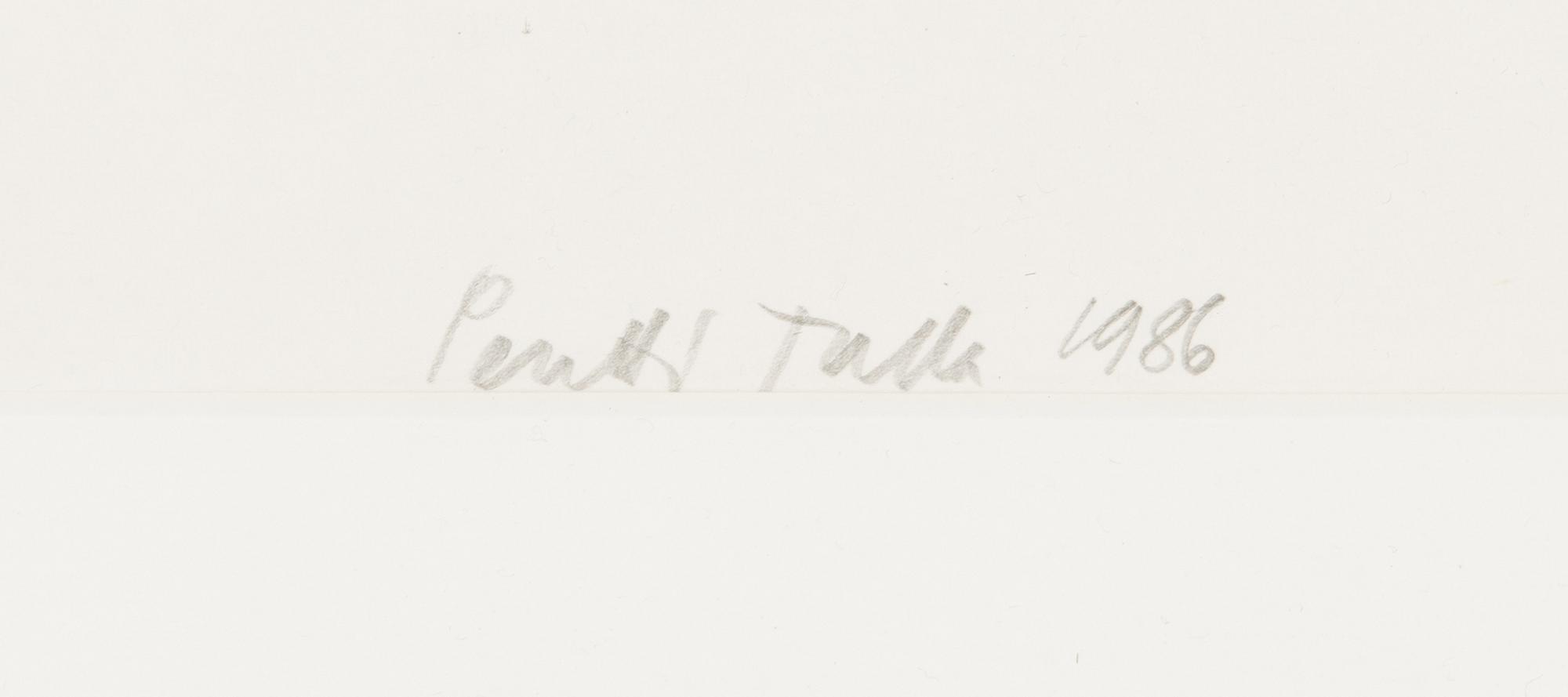 Pentti Tulla, serigrafi, signerad och daterad 1986, numrerad 10/50.