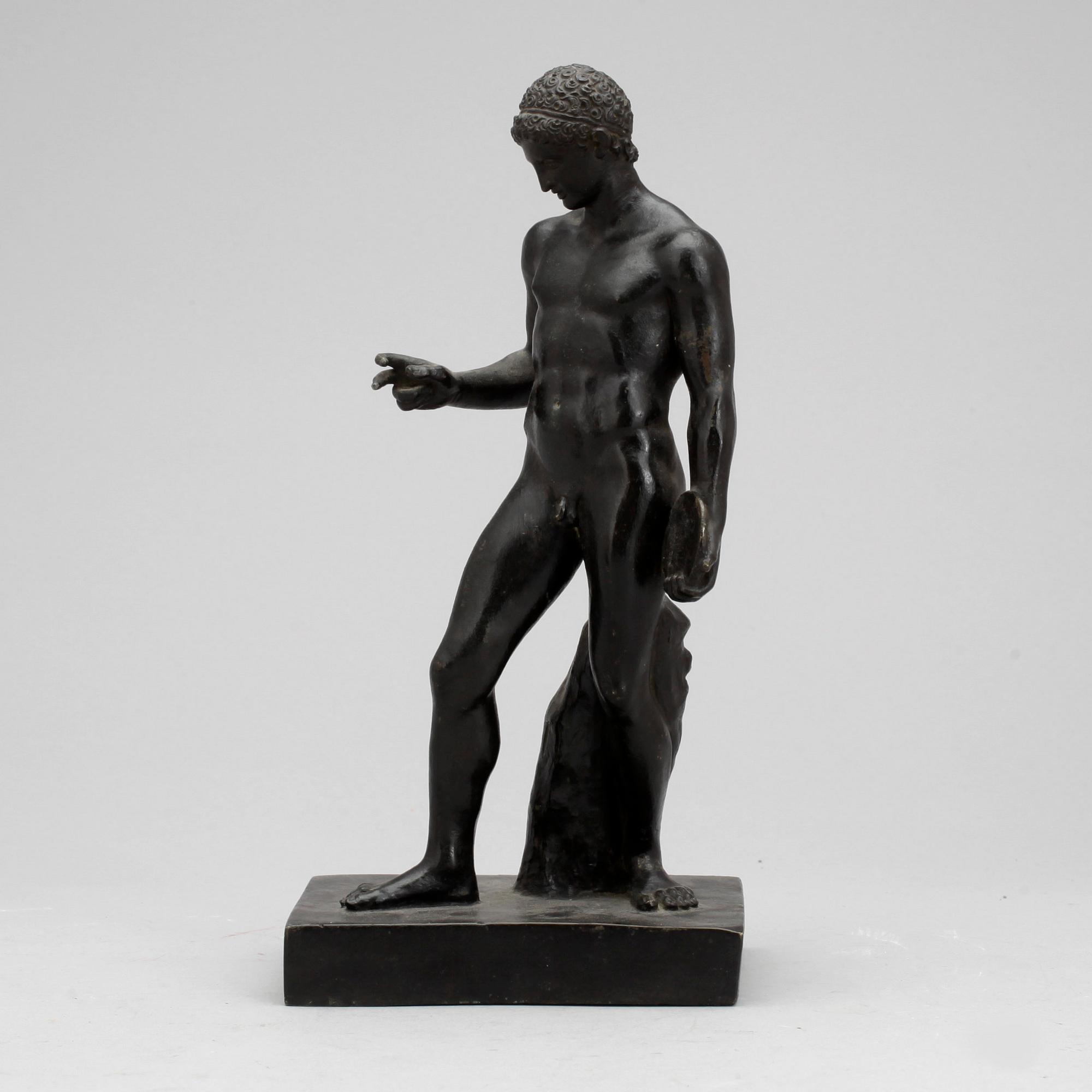 NAUKYDES AV ARGOS, efter, skulptur, patinerad metall, 1900-tal.