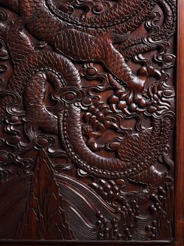 A large Imperial Hongmu compound cabinet, Qingdynasty, 19th century.