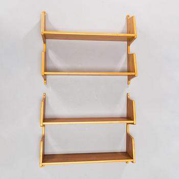 Seinähyllyjä, 2 kpl, 1900-luvun puoliväli.