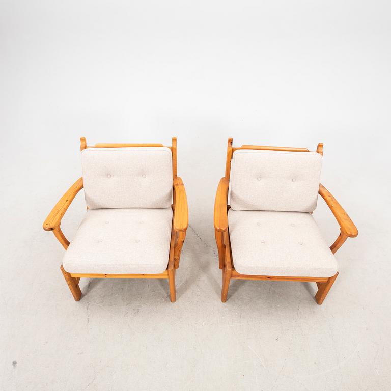 Yngve Ekström, a pair of pine armchairs from Swedese 1960770s.