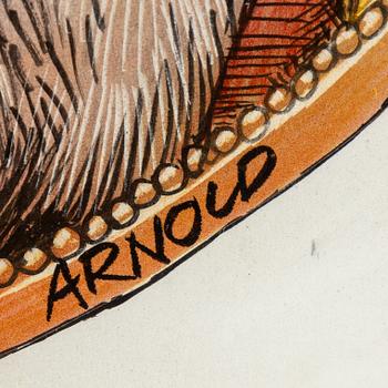 HANS ARNOLD, tusch & akryl, signerad.