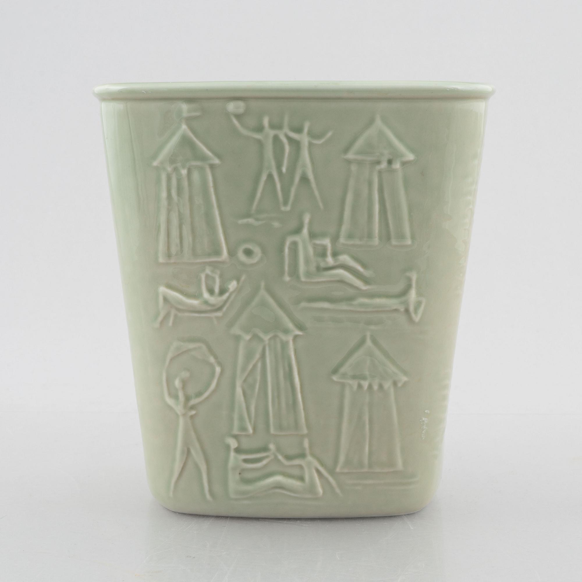 Carl-Harry Stålhane, punch/wine cooler, stoneware, Rörstrand.