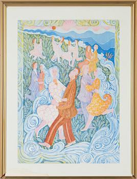 Mårten Andersson, lithograph in colours, 1990. signed 75/360.