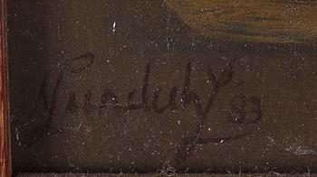 NADINE LUNDAHL, olja på skiva, signerad och daterad 83.