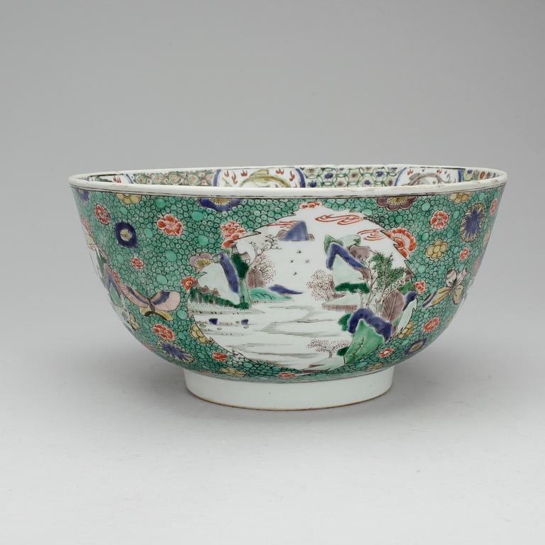 BÅLSKÅL, porslin. Qing dynastin, Kangxi (1662-1722).