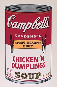 36. Andy Warhol, "Chicken n' Dumplings" ur: "Campbell's Soup II".