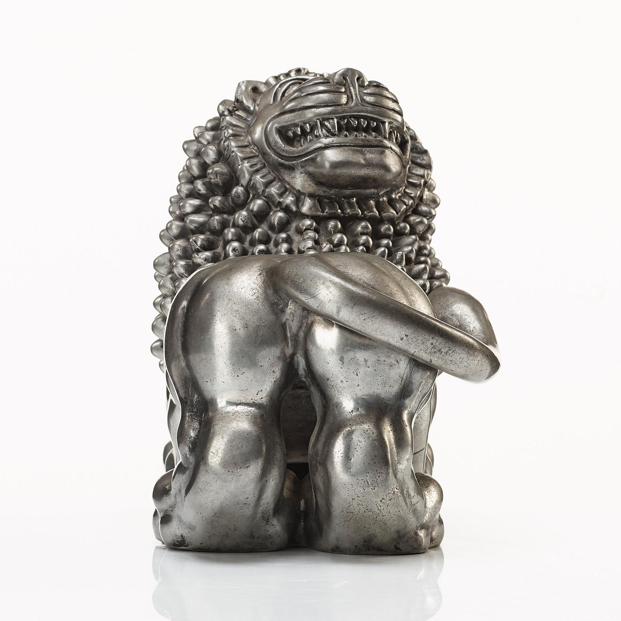 Anna Petrus, a pewter sculpture of a lion, Svenskt Tenn, Stockholm 1946.