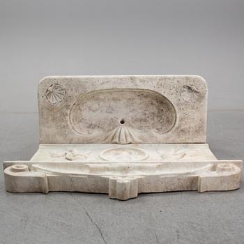HANDFAT/FONTÄN, marmor, 1800/1900-tal.
