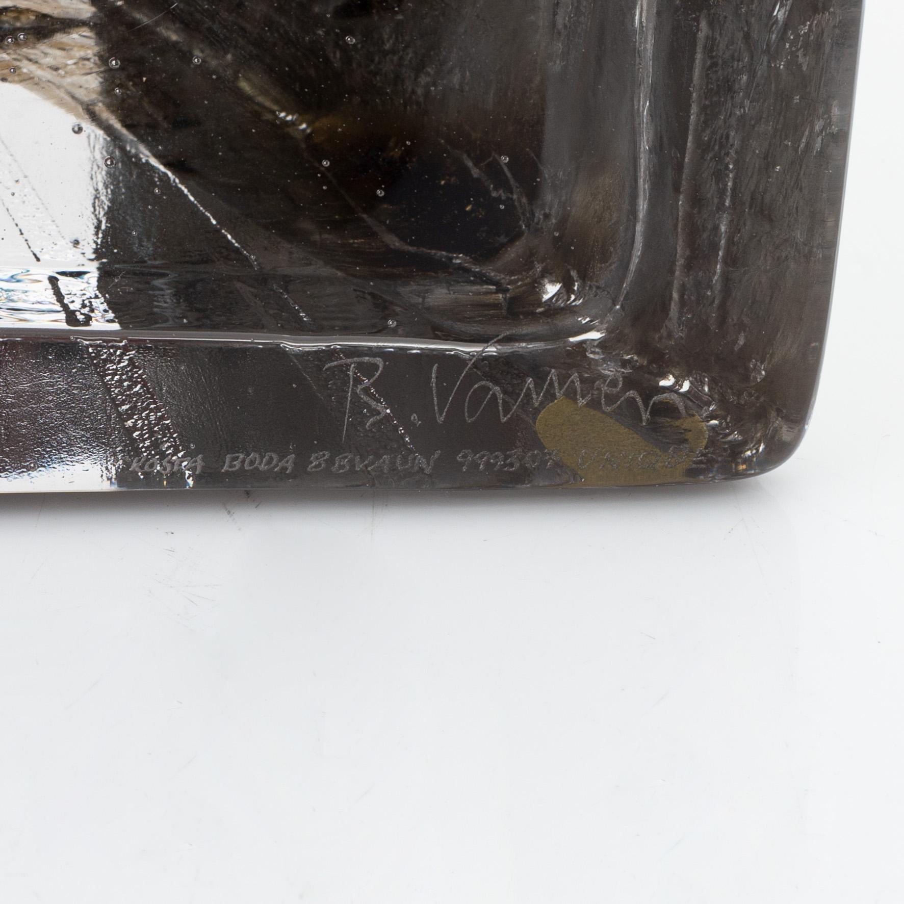 Bertil Vallien, a unique glass sculpture, Kosta Boda, Sweden.