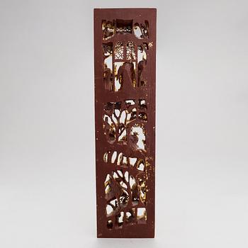 A Chinese, late Qing dynasty wood relief.