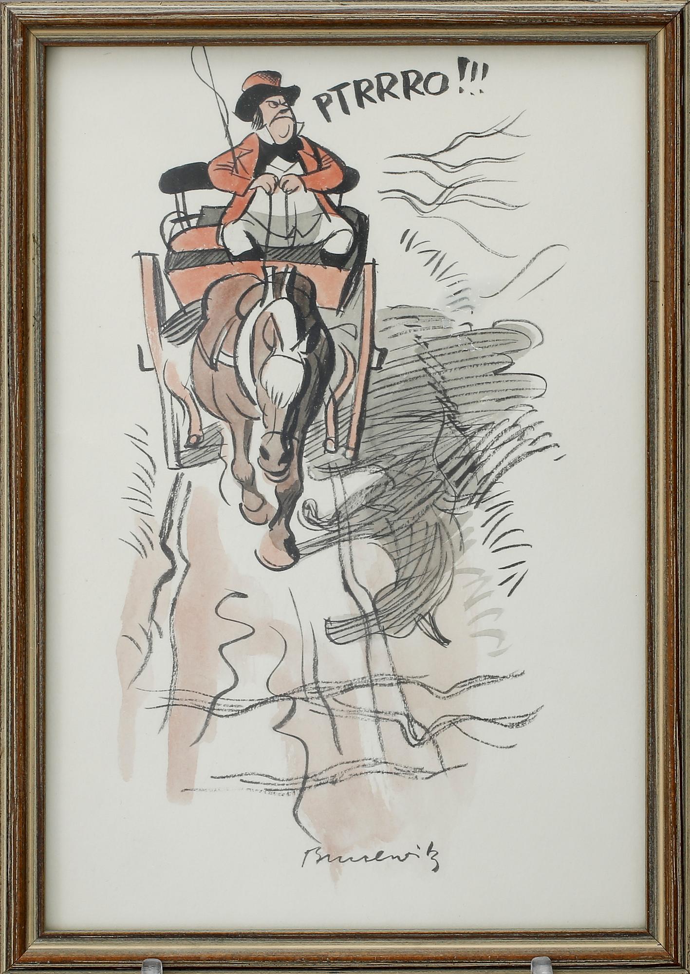 GUNNAR BRUSEWITZ, akvareller 3 stycken. Två signerade.