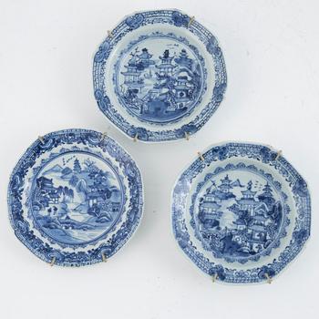 Parti,kompaniporslin, 7 delar, Kina, Qingdynastin, Qianlong (1736-95).