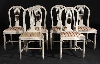 MATSALSGRUPP, 7 delar. Gustaviansk stil, 1900-tal.