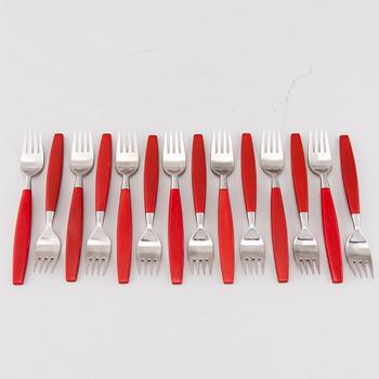 BERTEL GARDBERG, a 33-pcs set of 'Red Lion' cutlery, Hackman. Model designed in 1958.